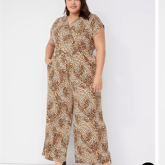 Lane Bryant Pants - Lane Bryant Animal Print Jumpsuit